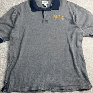 Men's Blue‎ Checkered Polo Shirt